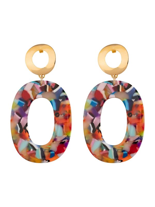 Fräulein Wunder Fräulein Wunder Naušnice 'Asina'  zlatna / miks boja