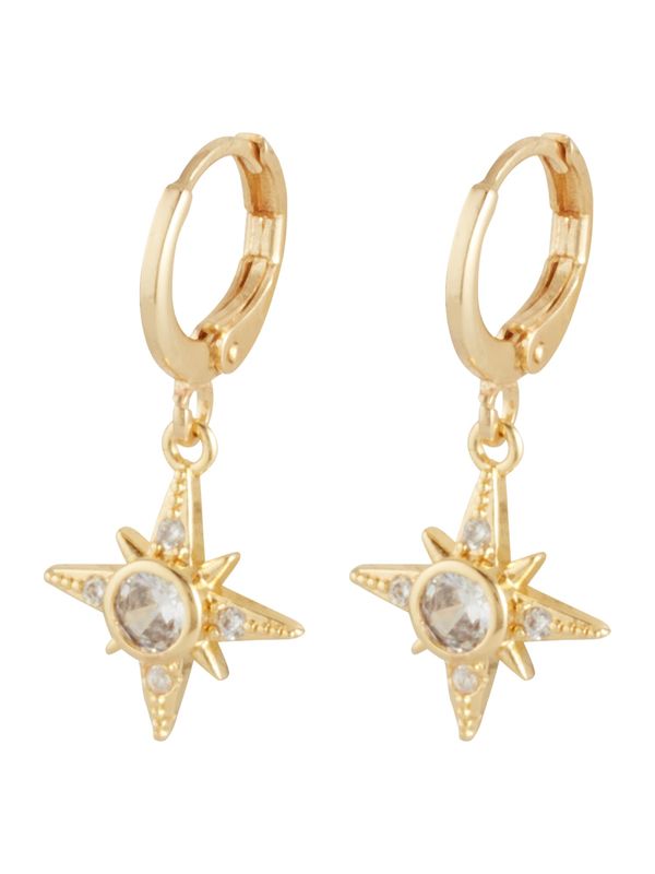 Fräulein Wunder Fräulein Wunder Naušnice 'Nordstern'  zlatna / prozirna