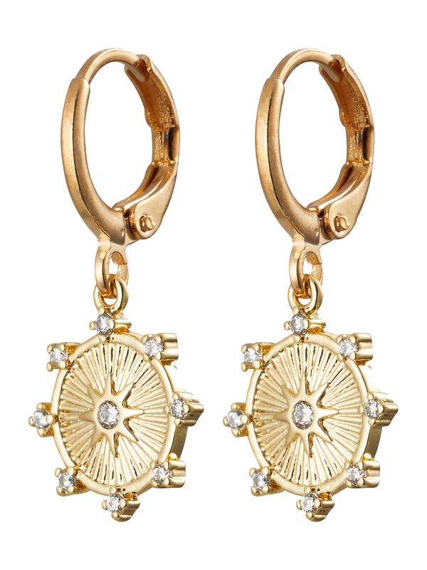 Fräulein Wunder Fräulein Wunder Naušnice 'Wheel Of Fortune'  zlatna