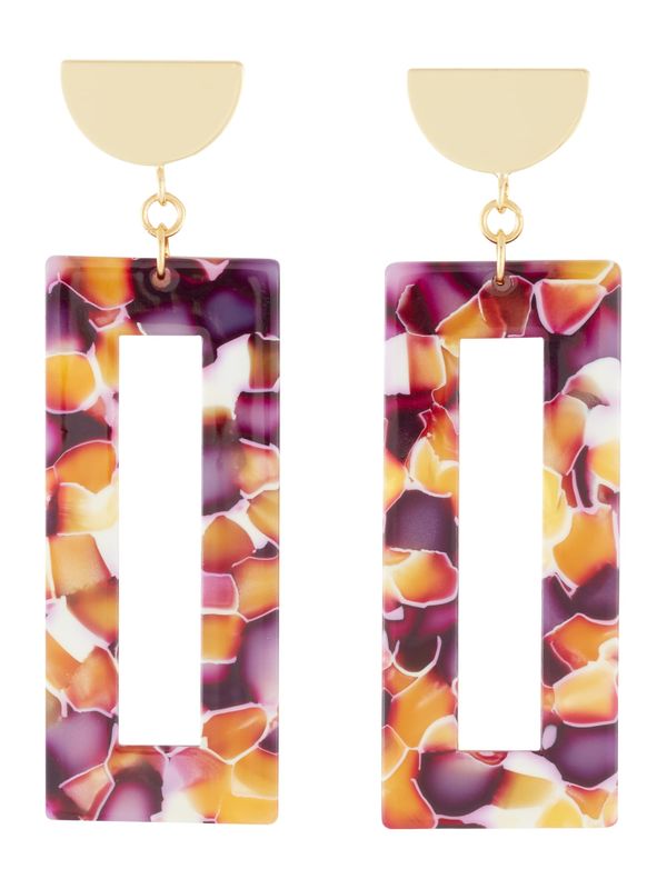 Fräulein Wunder Fräulein Wunder Naušnice  zlatna / patlidžan / narančasta / bijela