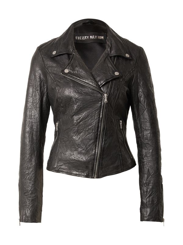 FREAKY NATION FREAKY NATION Prijelazna jakna 'Bezzi'  crna / srebro