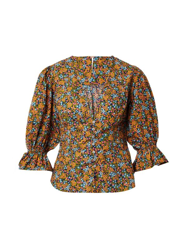 Free People Free People Bluza 'I FOUND YOU'  plava / morsko plava / žuta / maslinasta