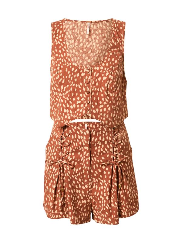 Free People Free People Hlače  bež / hrđavo smeđa