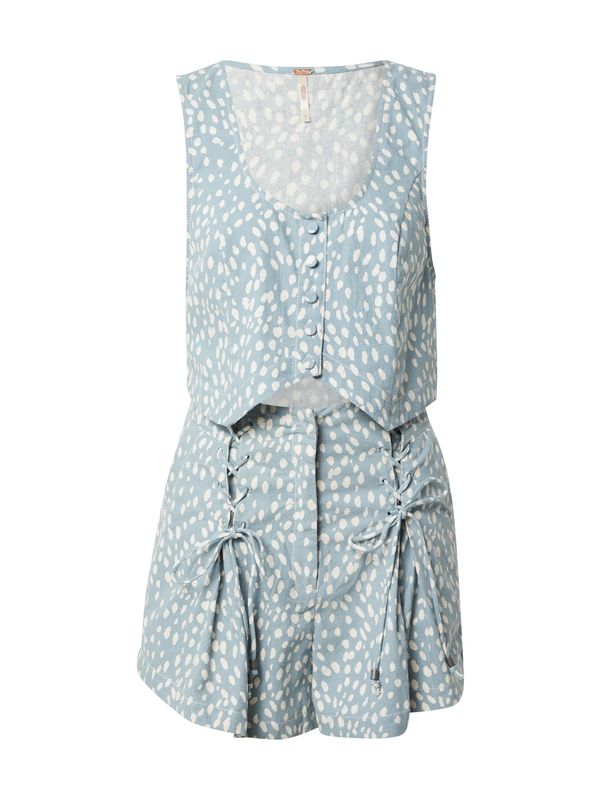 Free People Free People Hlače  golublje plava / bijela