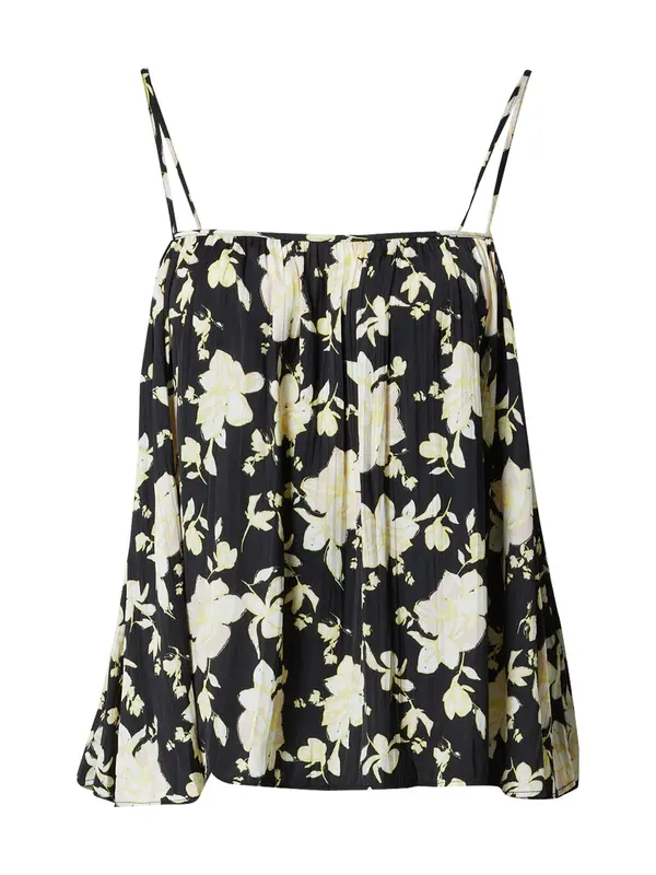 Free People Free People Top 'Hot Take'  svijetložuta / crna / bijela
