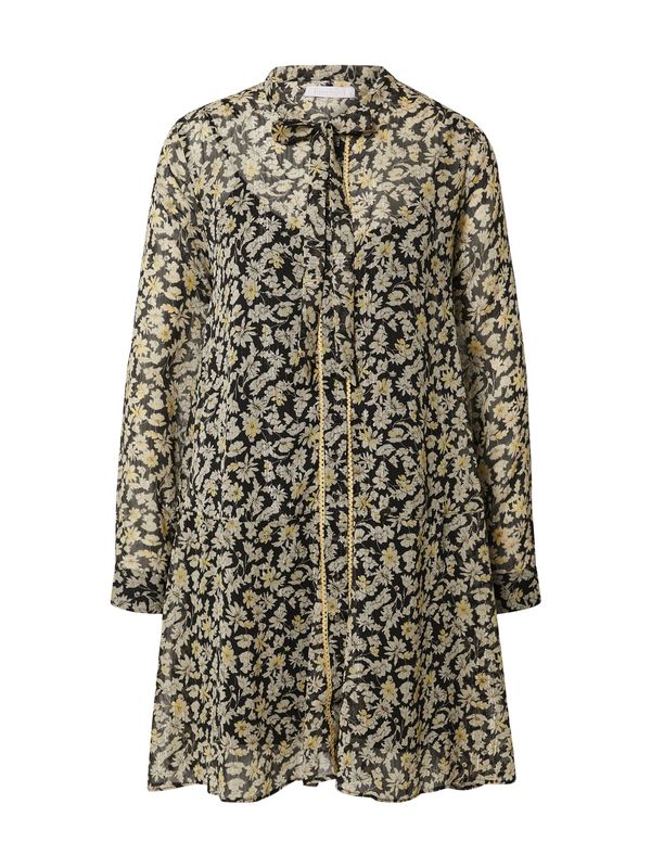 Freebird Freebird Košulja haljina 'Celeste'  žuta / svijetlosiva / crna