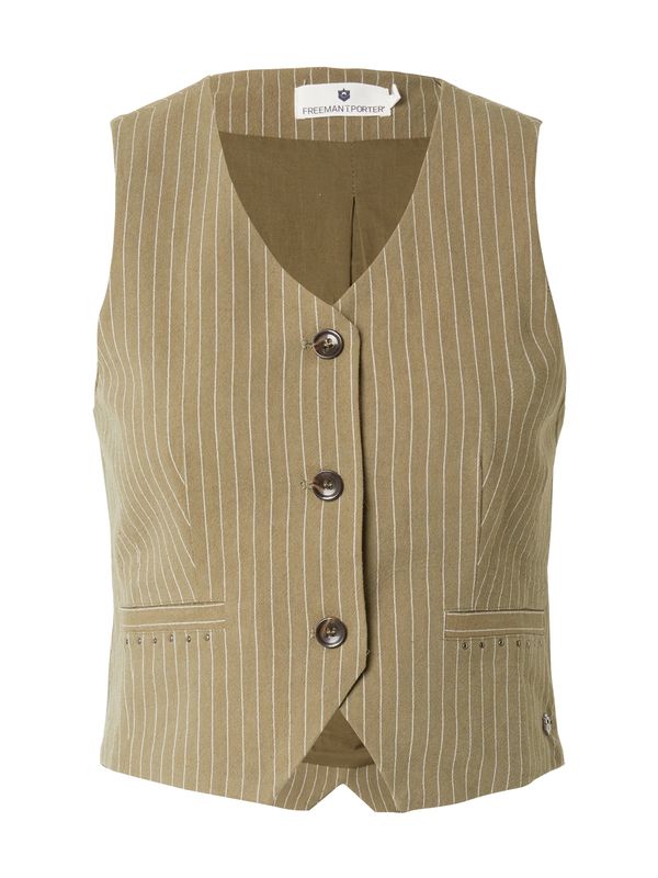 FREEMAN T. PORTER FREEMAN T. PORTER Prsluk od odijela 'Gladys Corsaire'  maslinasta / bijela