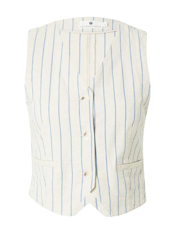 FREEMAN T. PORTER FREEMAN T. PORTER Prsluk od odijela 'Gladys Greecia'  ecru/prljavo bijela / kraljevsko plava