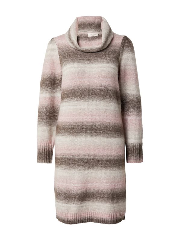 Freequent Freequent Pletena haljina 'SPAZE'  smeđa / rosé / prljavo bijela