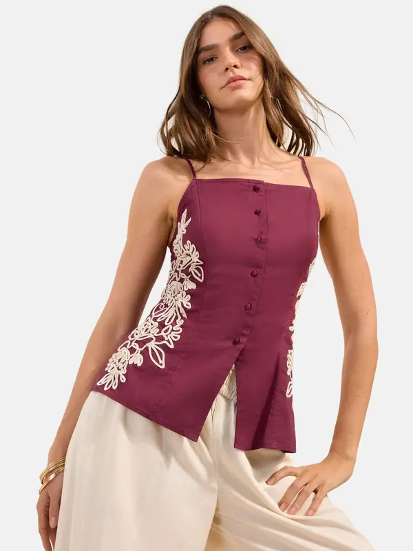 Friends Like These Friends Like These Bluza  burgund / vuneno bijela