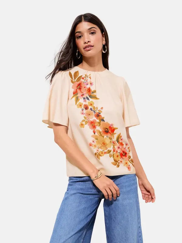 Friends Like These Friends Like These Bluza  nude / sepija / prljavo roza / crvena