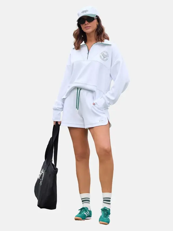Friends Like These Friends Like These Sweater majica  kraljevski zelena / bijela