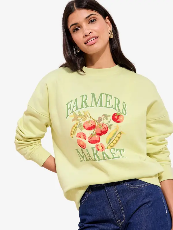 Friends Like These Friends Like These Sweater majica  žuta / zelena / jabuka / crvena
