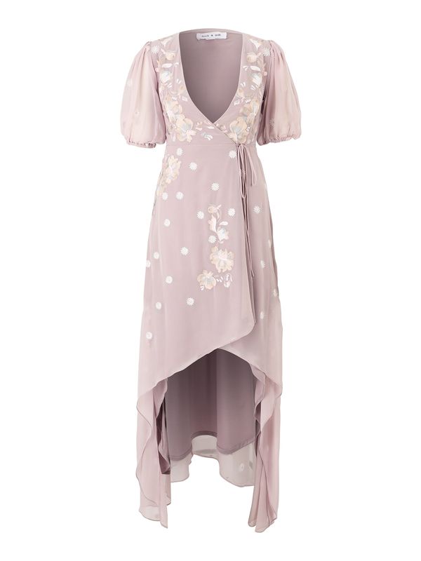 Frock and Frill Frock and Frill Haljina  bež / sivkasto plava / puder roza / bijela