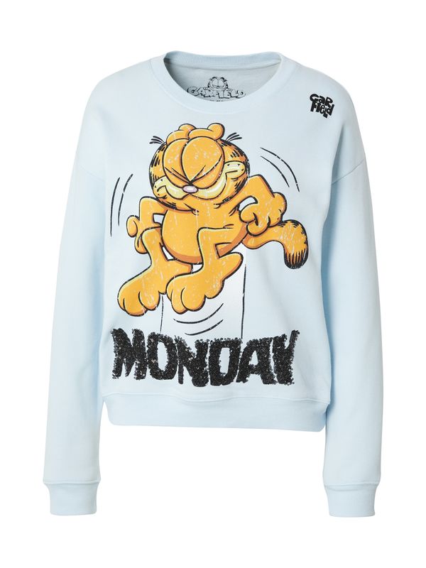 Frogbox Frogbox Sweater majica 'Garfield Monday'  pastelno plava / žuta / zlatno žuta / crna