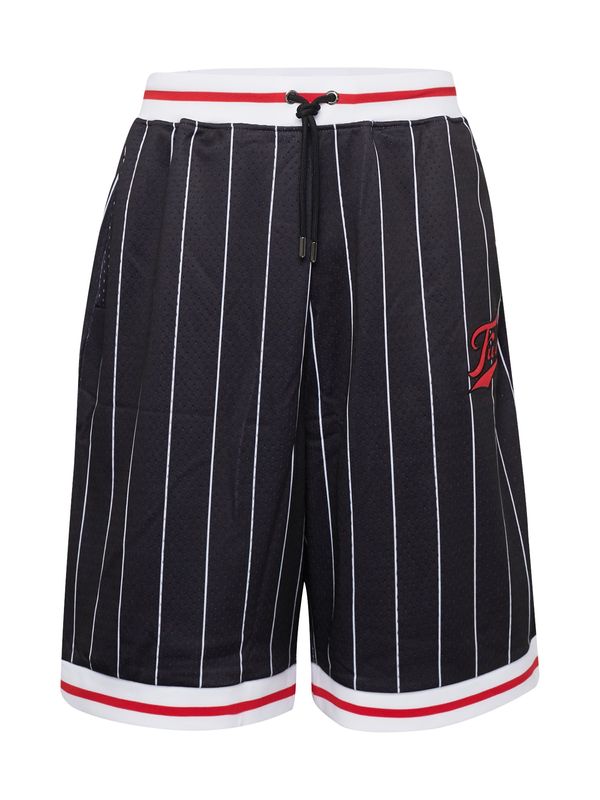 FUBU FUBU Hlače  jarko crvena / crna / bijela