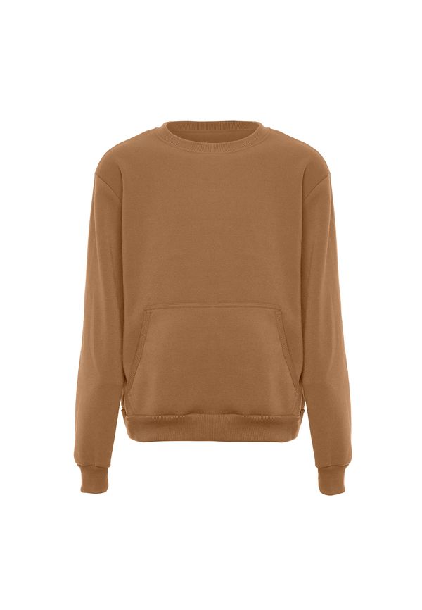 FUMO FUMO Sweater majica  boja devine dlake (camel)
