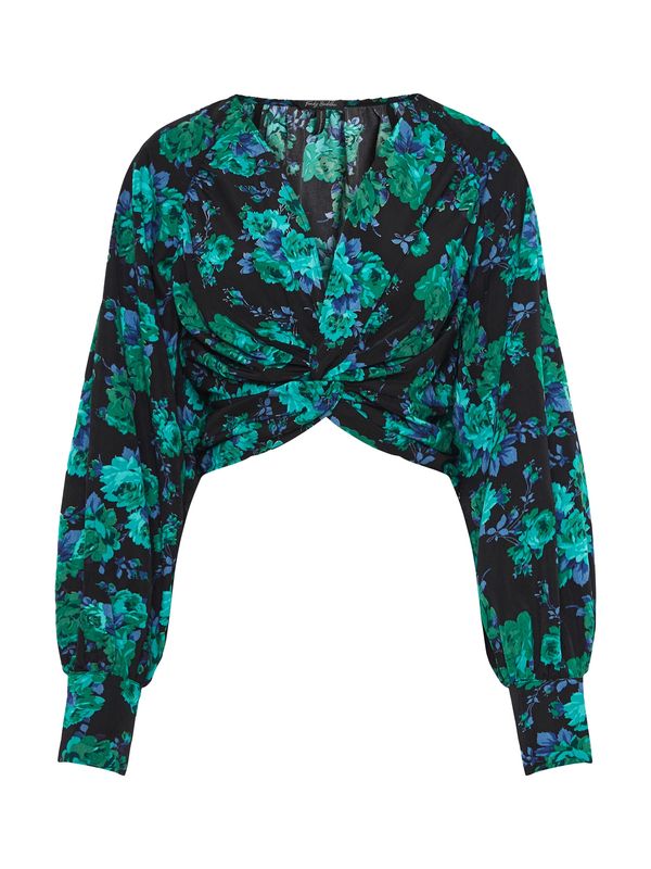 Funky Buddha Funky Buddha Bluza  kraljevsko plava / smaragdno zelena / svijetlozelena / crna