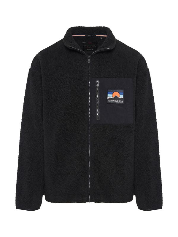 Funky Buddha Funky Buddha Flis jakna  plava / koraljna / crna / bijela
