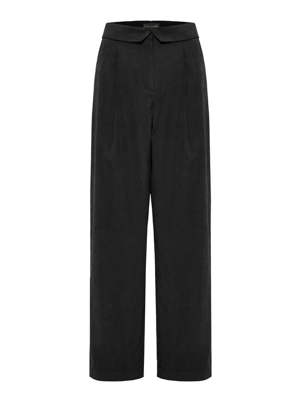 Funky Buddha Funky Buddha Hlače s naborima  crna