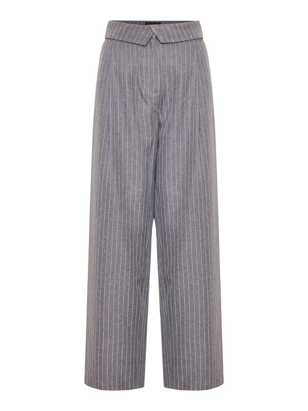 Funky Buddha Funky Buddha Hlače s naborima  kameno siva