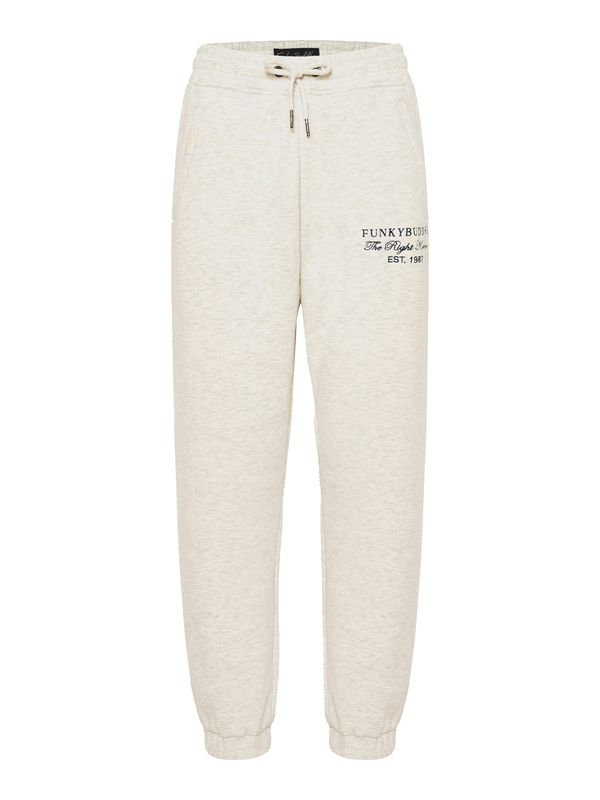 Funky Buddha Funky Buddha Hlače  siva melange / crna