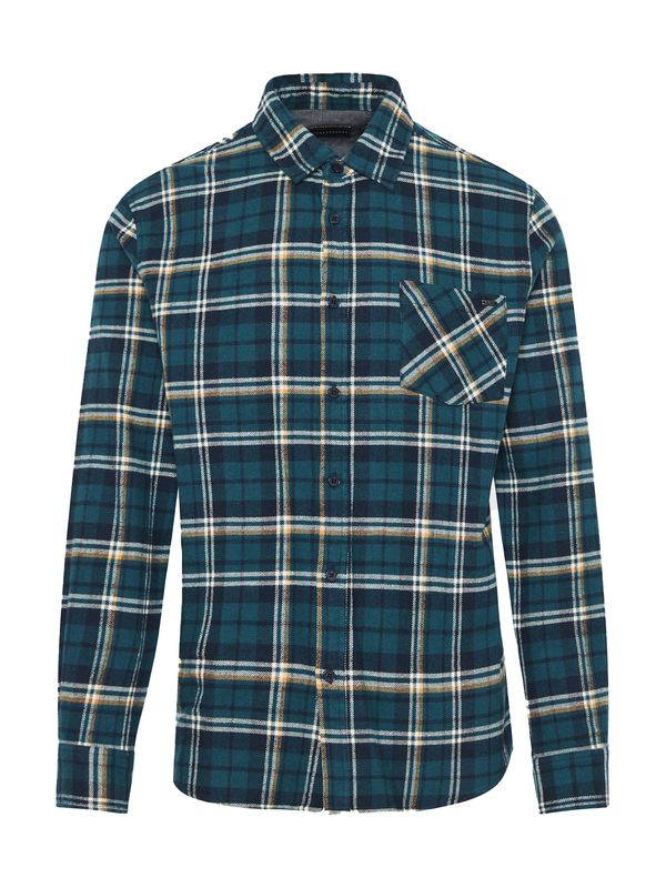 Funky Buddha Funky Buddha Košulja  petrol / narančasta / crna / bijela