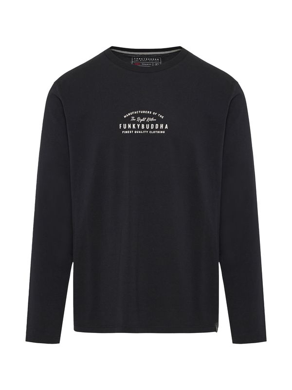 Funky Buddha Funky Buddha Majica  crna / bijela