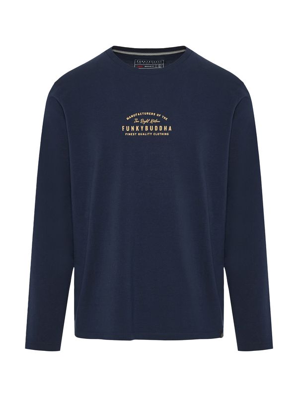 Funky Buddha Funky Buddha Majica  morsko plava / med