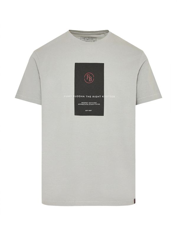 Funky Buddha Funky Buddha Majica  siva / crvena / crna / bijela