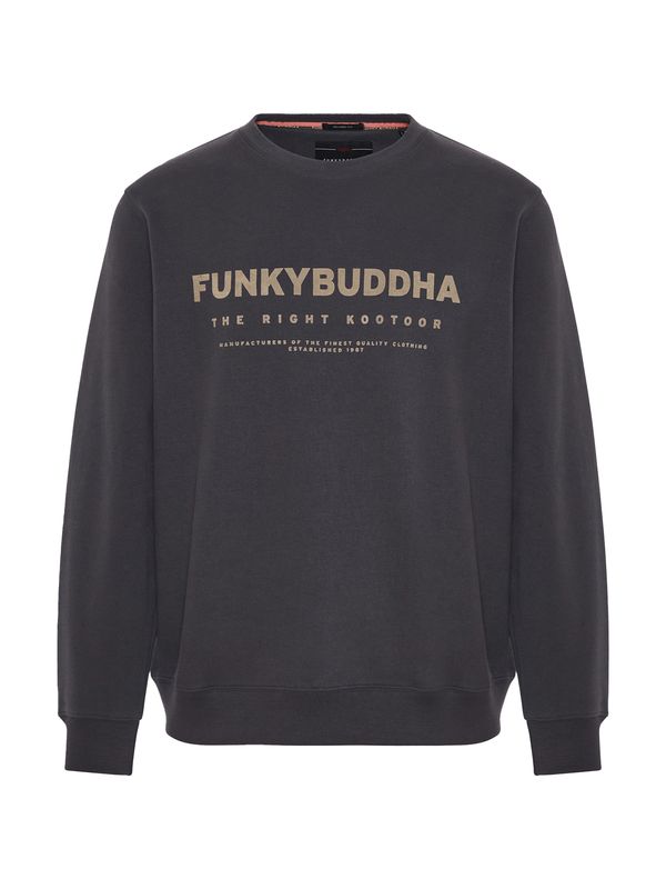 Funky Buddha Funky Buddha Sweater majica  bež / antracit siva