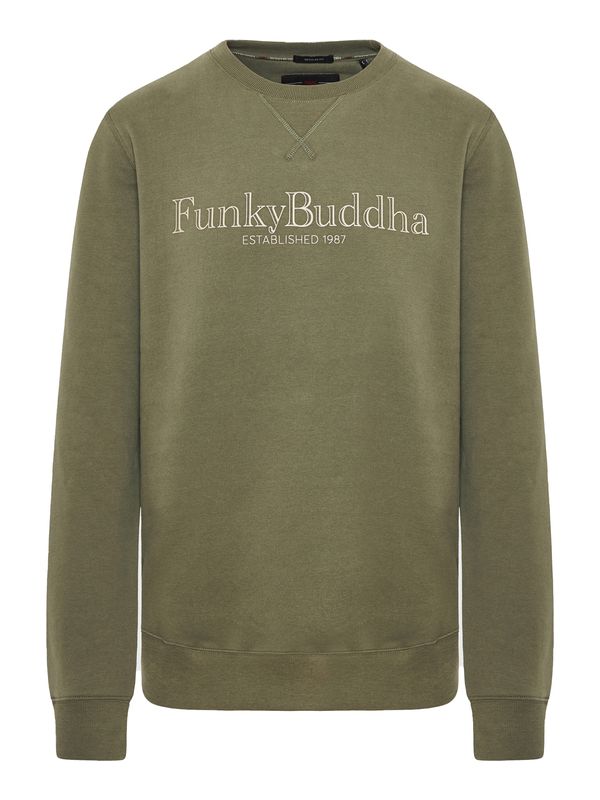 Funky Buddha Funky Buddha Sweater majica  boja pijeska / maslinasta