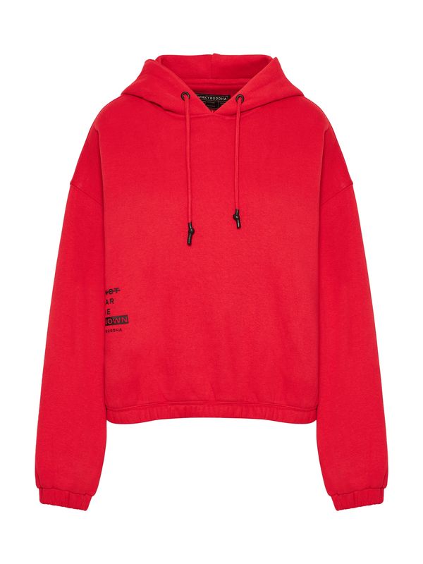 Funky Buddha Funky Buddha Sweater majica  crvena / crna
