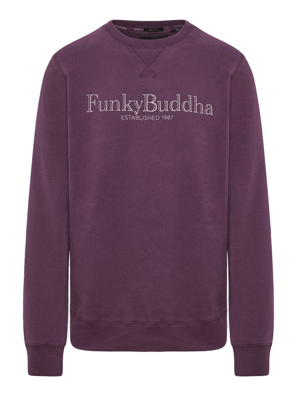Funky Buddha Funky Buddha Sweater majica  ljubičasta / bijela