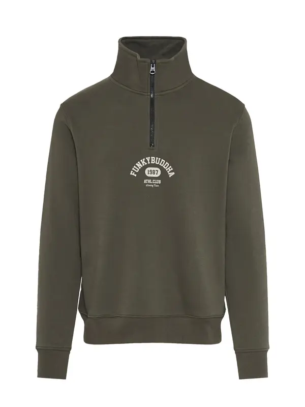 Funky Buddha Funky Buddha Sweater majica  maslinasta