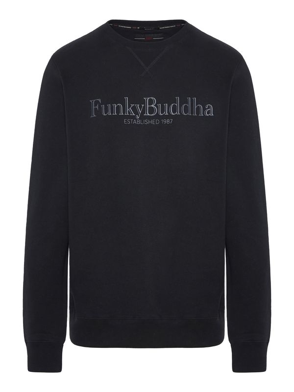 Funky Buddha Funky Buddha Sweater majica  tamo siva / crna