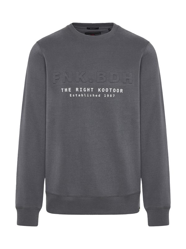 Funky Buddha Funky Buddha Sweater majica  tamo siva / prljavo bijela