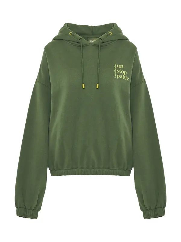 Funky Buddha Funky Buddha Sweater majica  zelena / limeta