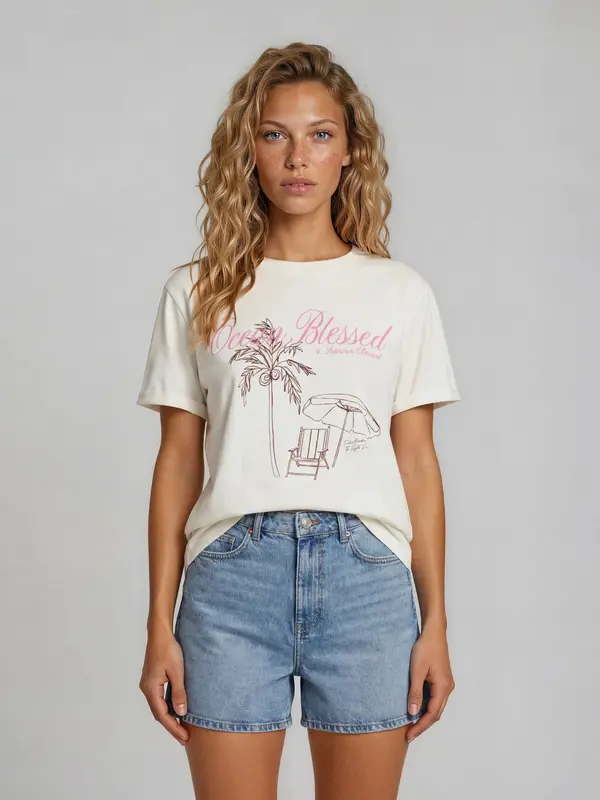 Funky Buddha Funky Buddha Top  boja pijeska / bordo