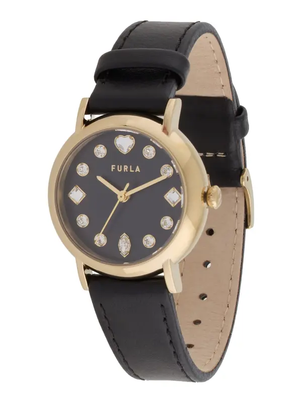 FURLA FURLA Analogni sat 'Easy Shape'  zlatna / crna