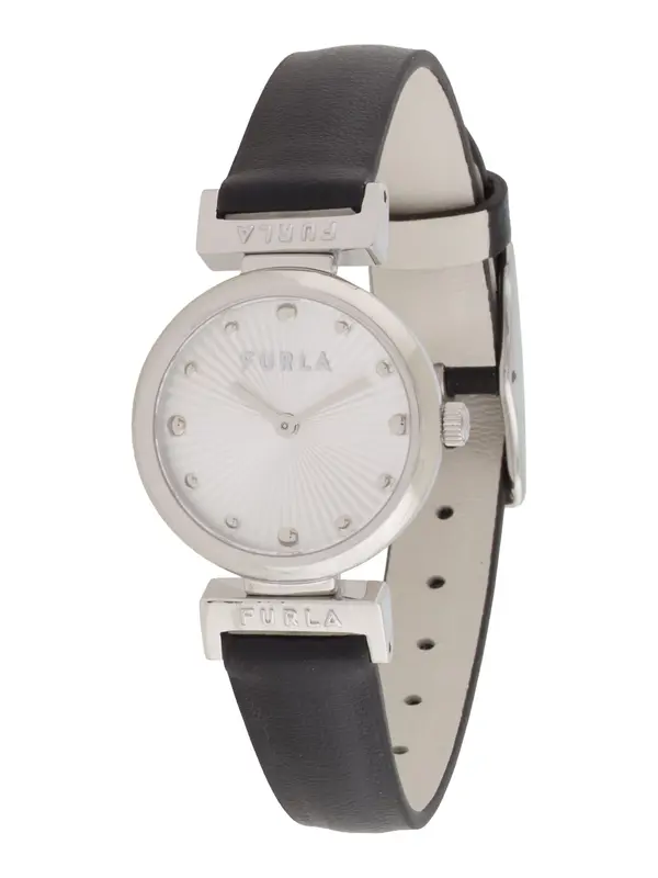 FURLA FURLA Analogni sat 'TWIST'  crna / srebro