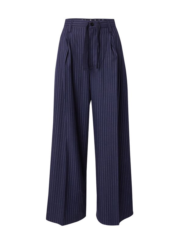 G-STAR G-STAR Hlače s naborima  mornarsko plava / bijela