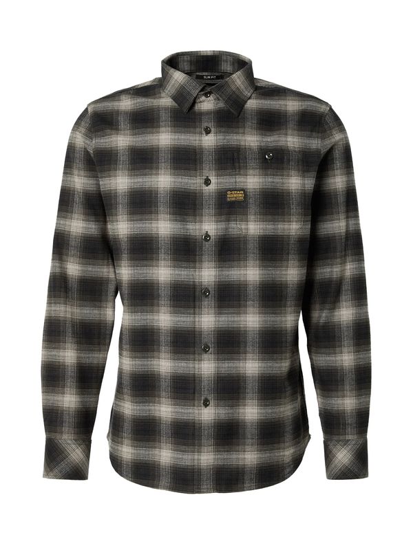 G-STAR G-STAR Košulja 'Bristum 2.0'  svijetlobež / maslinasta / crna