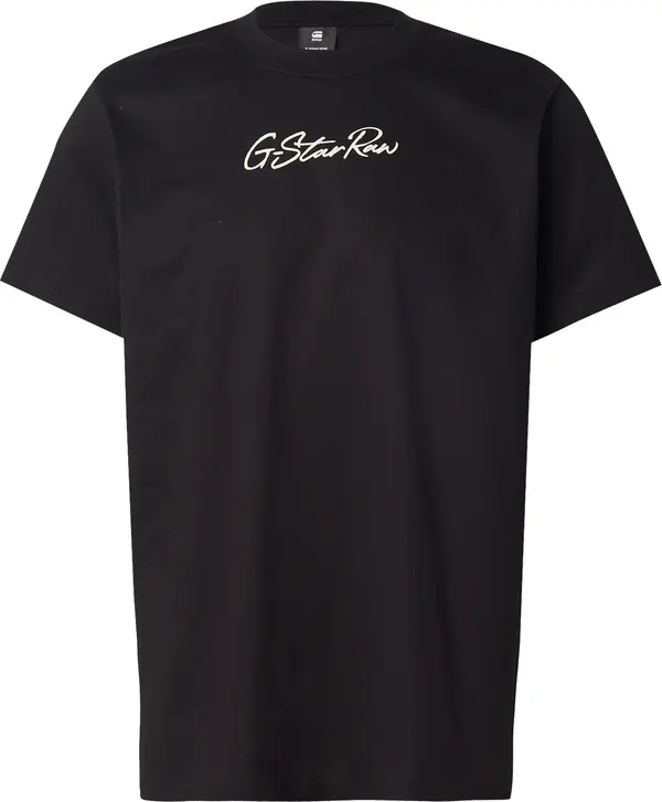 G-STAR G-STAR Majica 'Autograph'  crna / bijela