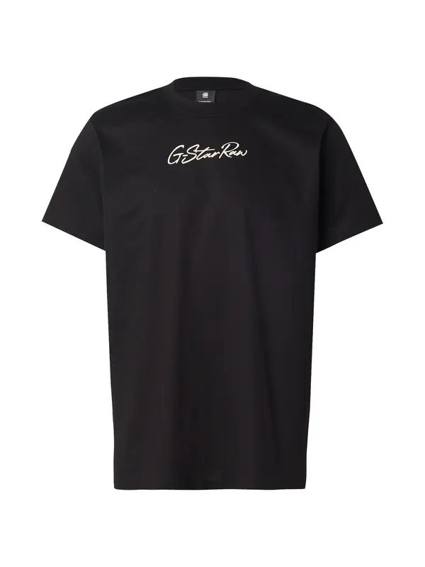 G-STAR G-STAR Majica 'Autograph'  crna / bijela