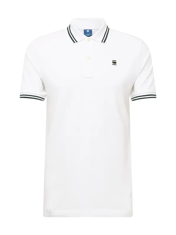 G-STAR G-STAR Majica 'Dunda Slim Stripe Polo'  morsko plava / bijela