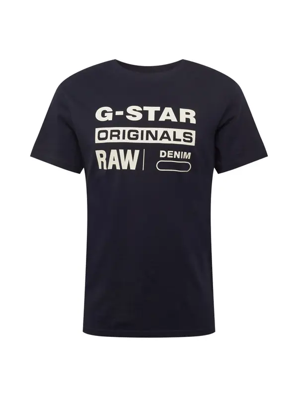 G-STAR G-STAR Majica 'Graphic 8'  tamno plava / bijela