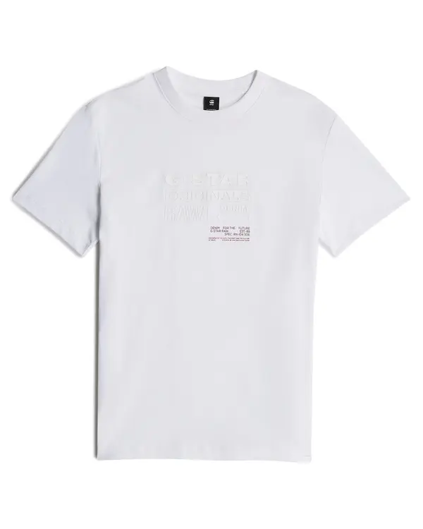 G-STAR G-STAR Majica 'Originals T-Shirt'  tamno crvena / bijela