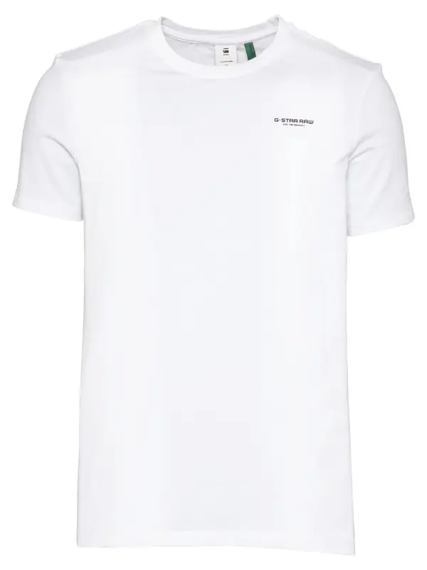 G-STAR G-STAR Majica 'Slim Base T-Shirt'  crna / bijela