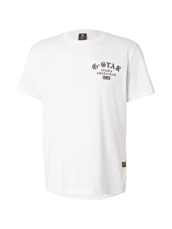 G-STAR G-STAR Majica 'Studio Ams'  crna / bijela